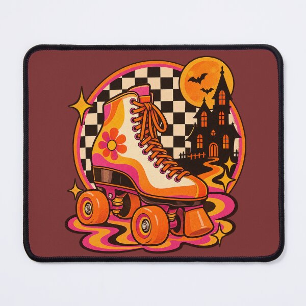 Item preview, Retro 1970s Roller Skate Haunted House Art – Groovy Halloween Print designed and sold by MagicMakerPh.