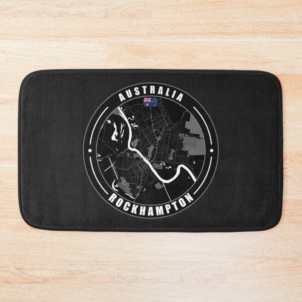 Item preview, Rockhampton Australia City Map  designed and sold by Thistle-TShop.