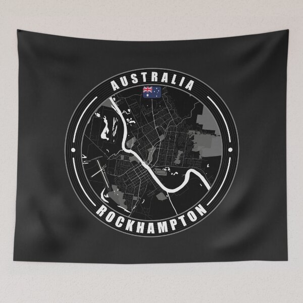 Item preview, Rockhampton Australia City Map  designed and sold by Thistle-TShop.