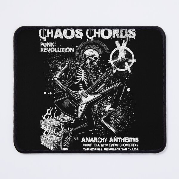 Item preview, Chaos Chords Punk Revolution T-Shirt, Skeleton Guitarist Graphic Tee, Anarchy Anthems Rock Shirt, Punk Music Gift designed and sold by baretyas.