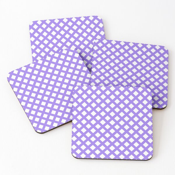 Item preview, Lattice Diamond Pattern Purple and White designed and sold by ArtbyDebbieC.