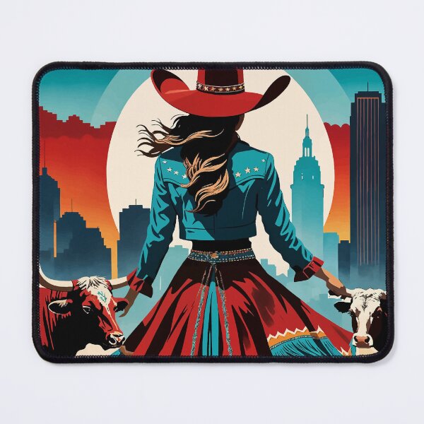 Item preview, Retro Texas Poster, Cowgirl Wall Art Western Travel Design designed and sold by ShopieHome.
