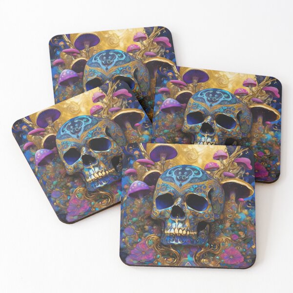 Item preview, Psychedelic Mushrooms and Skull designed and sold by TheDarkWardrobe.