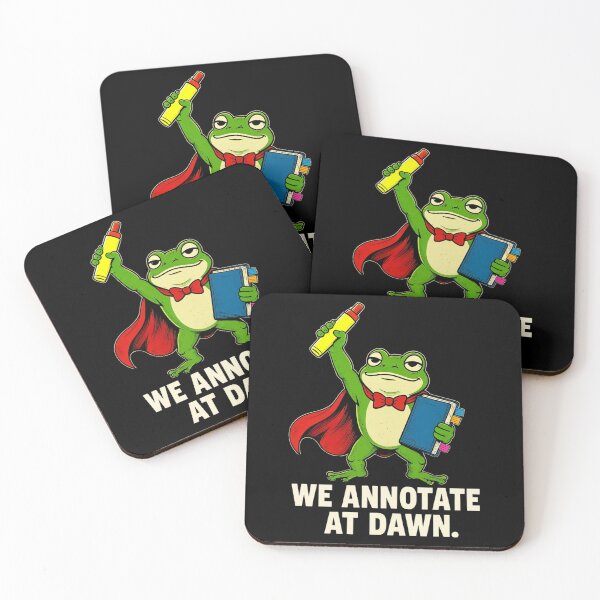 Item preview, We Annotate At Dawn English Teacher Funny Frog Reader designed and sold by CF_VintageDesign.