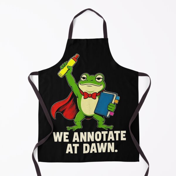Item preview, We Annotate At Dawn English Teacher Funny Frog Reader designed and sold by CF_VintageDesign.