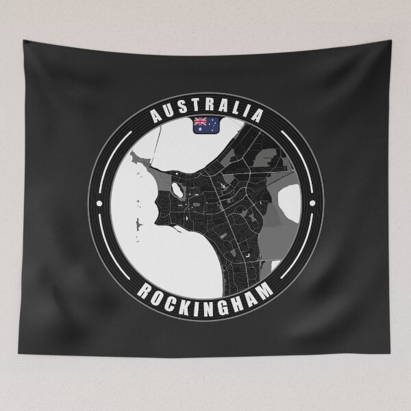 Item preview, Rockingham Australia City Map  designed and sold by Thistle-TShop.