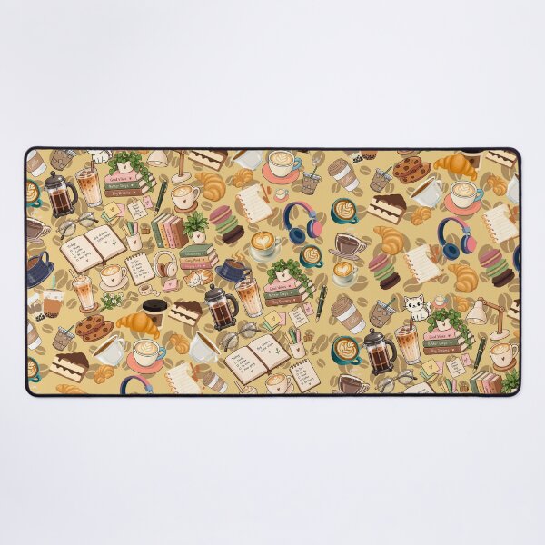 Item preview, Cozy Coffee Shop & Study Aesthetic Seamless Pattern designed and sold by NovaToons.