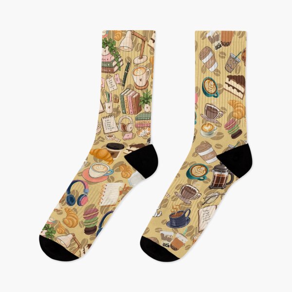 Item preview, Cozy Coffee Shop & Study Aesthetic Seamless Pattern designed and sold by NovaToons.