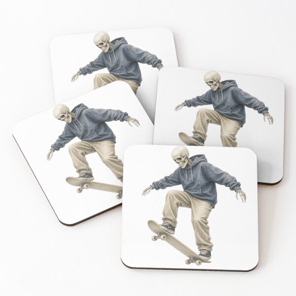 Item preview, Cool Skeleton Skater Navy Hoodie Ollie designed and sold by takeng07.