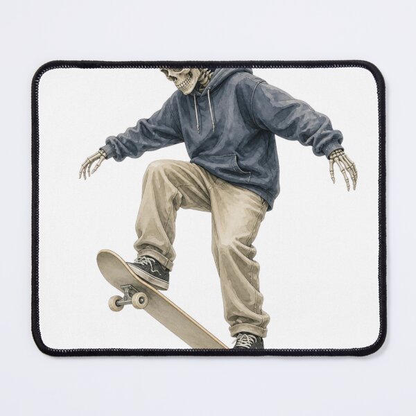 Item preview, Cool Skeleton Skater Navy Hoodie Ollie designed and sold by takeng07.