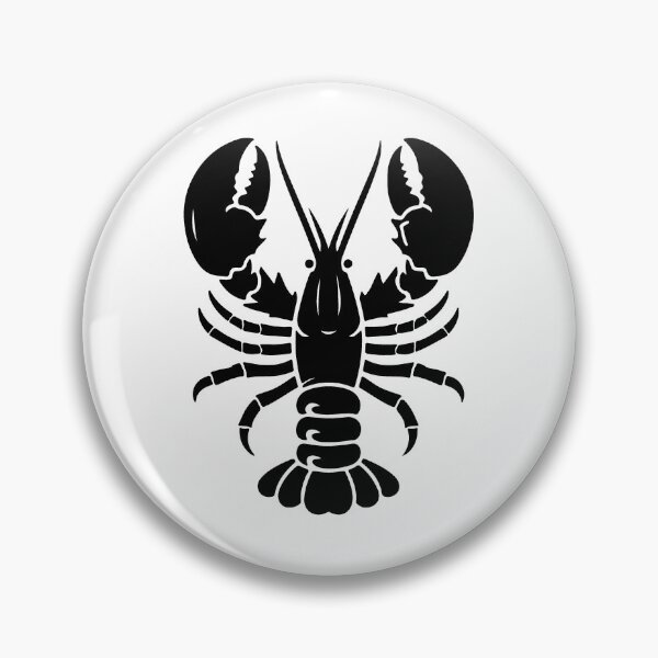 Item preview, Black Nautical Lobster Silhouette Design designed and sold by pattern-archive.