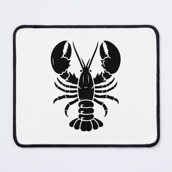 Item preview, Black Nautical Lobster Silhouette Design designed and sold by pattern-archive.