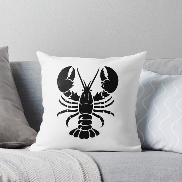 Item preview, Black Nautical Lobster Silhouette Design designed and sold by pattern-archive.