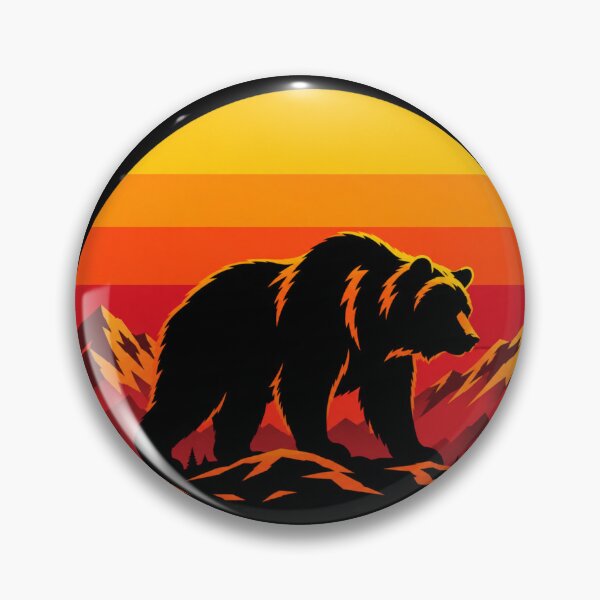 Item preview, Retro Mountain Bear Sunset Graphic designed and sold by JonelCrafts.