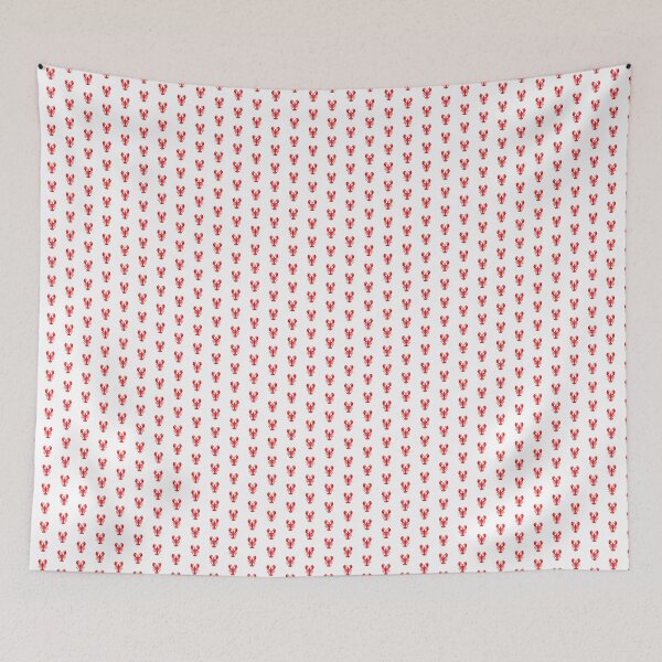 Item preview, Red Nautical Lobster Silhouette Design designed and sold by pattern-archive.