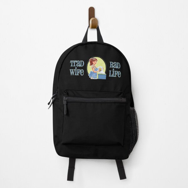 Item preview, Trad Wife Rad Life (Blue on Black) designed and sold by PawsitiveMum3.