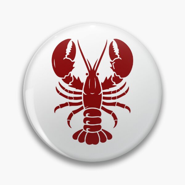 Item preview, Dark Red Nautical Lobster Silhouette Design designed and sold by pattern-archive.