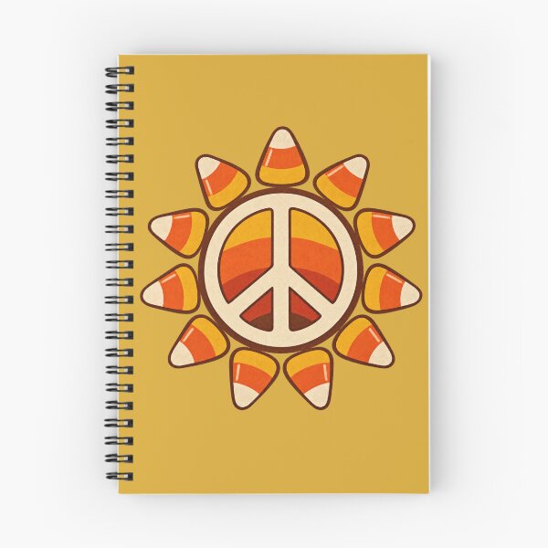 Item preview, Retro 1970s Candy Corn Peace Sign Art – Groovy Vintage Halloween Print designed and sold by MagicMakerPh.