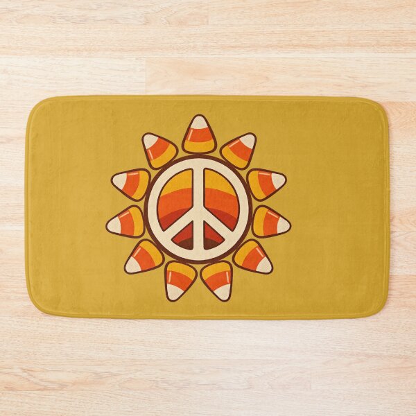 Item preview, Retro 1970s Candy Corn Peace Sign Art – Groovy Vintage Halloween Print designed and sold by MagicMakerPh.