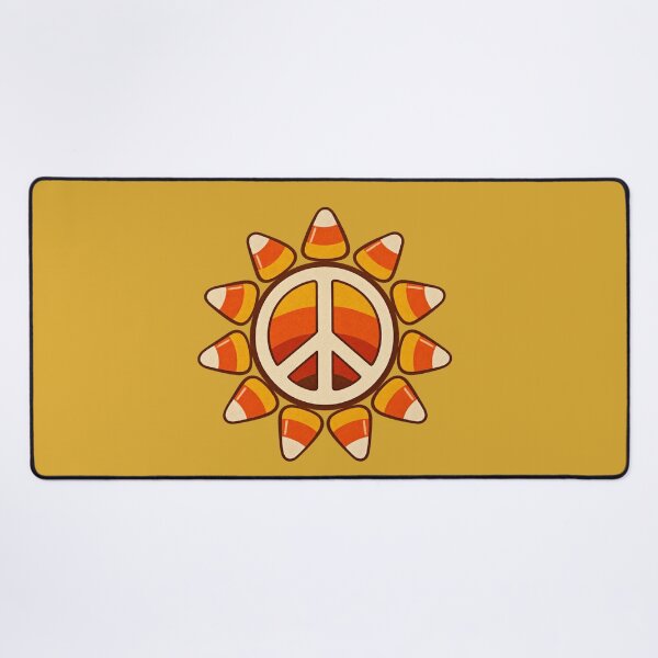 Item preview, Retro 1970s Candy Corn Peace Sign Art – Groovy Vintage Halloween Print designed and sold by MagicMakerPh.