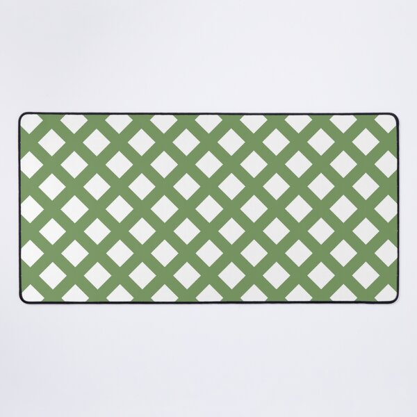 Item preview, Lattice Diamond Pattern Green and White designed and sold by ArtbyDebbieC.