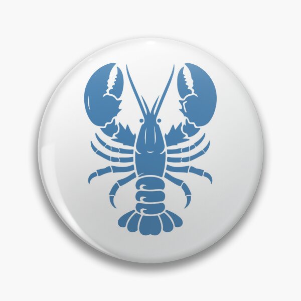 Item preview, Steel Blue Nautical Lobster Silhouette Design designed and sold by pattern-archive.