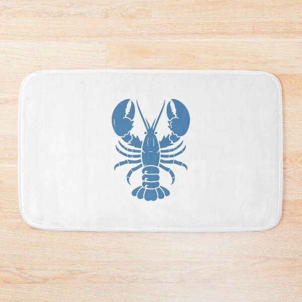 Item preview, Steel Blue Nautical Lobster Silhouette Design designed and sold by pattern-archive.