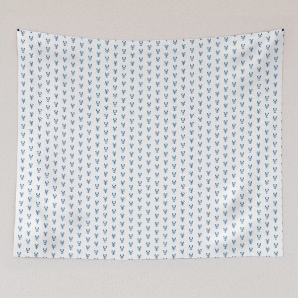 Item preview, Steel Blue Nautical Lobster Silhouette Design designed and sold by pattern-archive.