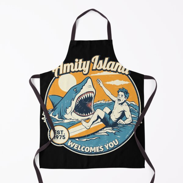 Item preview, Amity Island Welcomes You Retro Shark Design designed and sold by Arelyurray.