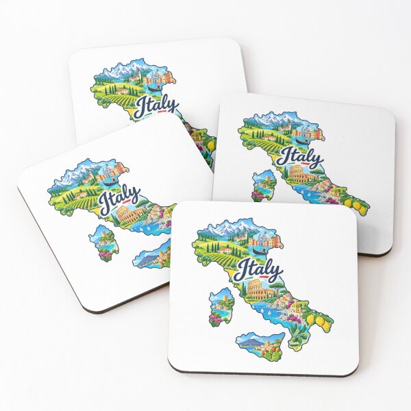 Item preview, Italy Country Map designed and sold by Myra365Art.