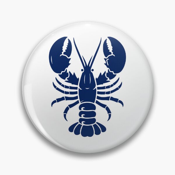 Item preview, Navy Blue Nautical Lobster Silhouette Design designed and sold by pattern-archive.
