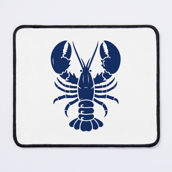 Item preview, Navy Blue Nautical Lobster Silhouette Design designed and sold by pattern-archive.