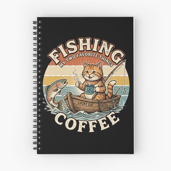 Item preview,  Fishing Cat Coffee – My Two Favorite Things Vintage Design designed and sold by TeeStyle.mr.