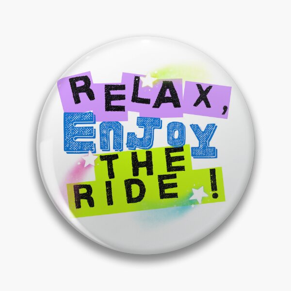 Item preview, Relax, Enjoy the Ride! — Colorful Collage Sticker Style designed and sold by VibeTherapyArt.
