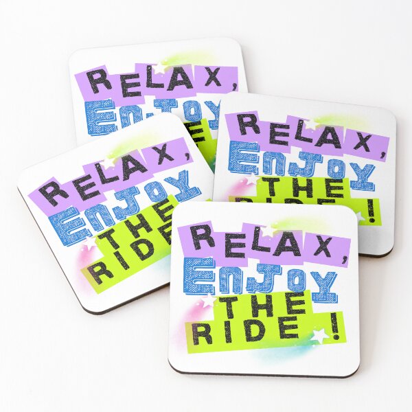 Item preview, Relax, Enjoy the Ride! — Colorful Collage Sticker Style designed and sold by VibeTherapyArt.
