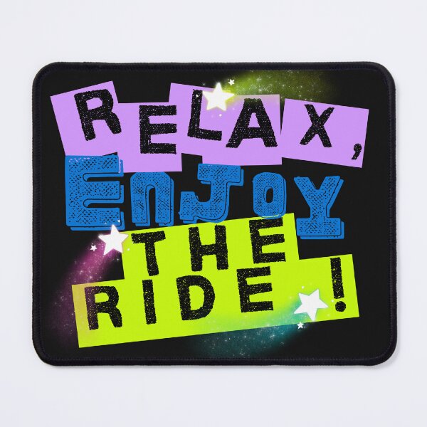 Item preview, Relax, Enjoy the Ride! — Colorful Collage Sticker Style designed and sold by VibeTherapyArt.