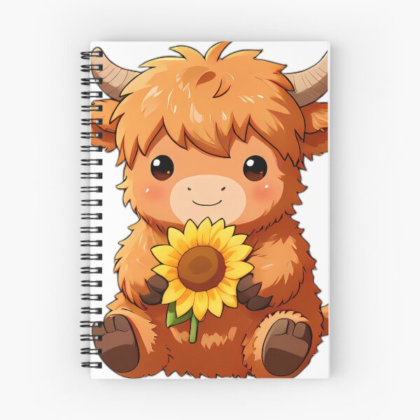 Item preview, Cute Baby Highland Cow Hugging Autumn Sunflower designed and sold by pumsquare.