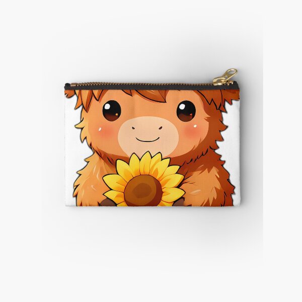 Item preview, Cute Baby Highland Cow Hugging Autumn Sunflower designed and sold by pumsquare.