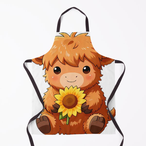 Item preview, Cute Baby Highland Cow Hugging Autumn Sunflower designed and sold by pumsquare.