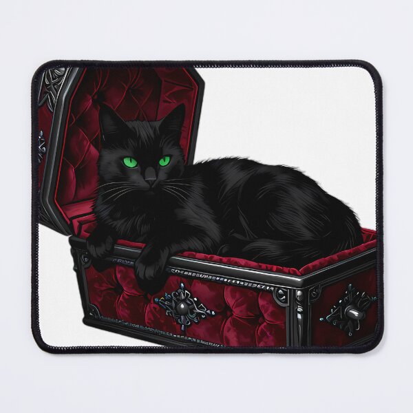 Item preview, Gothic Black Cat Crimson Coffin designed and sold by IllumeInk.