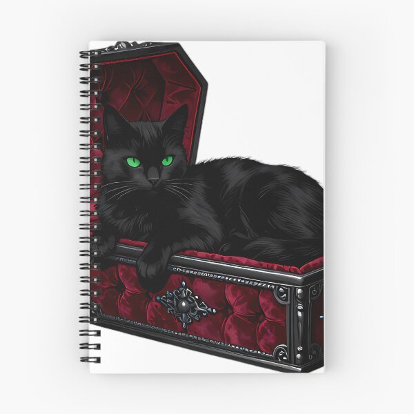 Item preview, Gothic Black Cat Crimson Coffin designed and sold by IllumeInk.