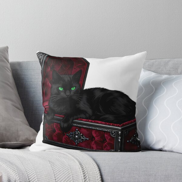 Item preview, Gothic Black Cat Crimson Coffin designed and sold by IllumeInk.
