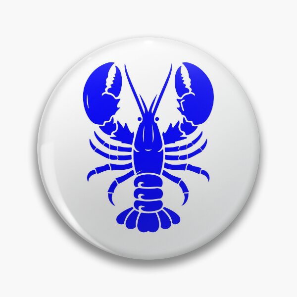Item preview, Blue Nautical Lobster Silhouette Design designed and sold by pattern-archive.