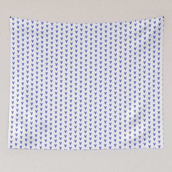 Item preview, Blue Nautical Lobster Silhouette Design designed and sold by pattern-archive.