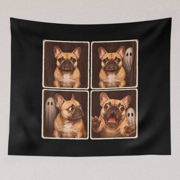 Item preview, French Bulldog Ghost Photo Booth Halloween Funny Dog designed and sold by HuserPiri.