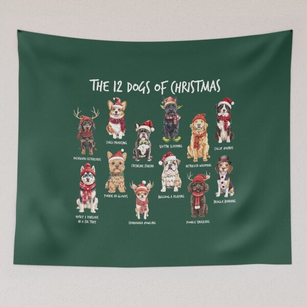 Item preview, 12 Dogs of Christmas Funny Dog Mom Holiday Christmas designed and sold by Holyiury.