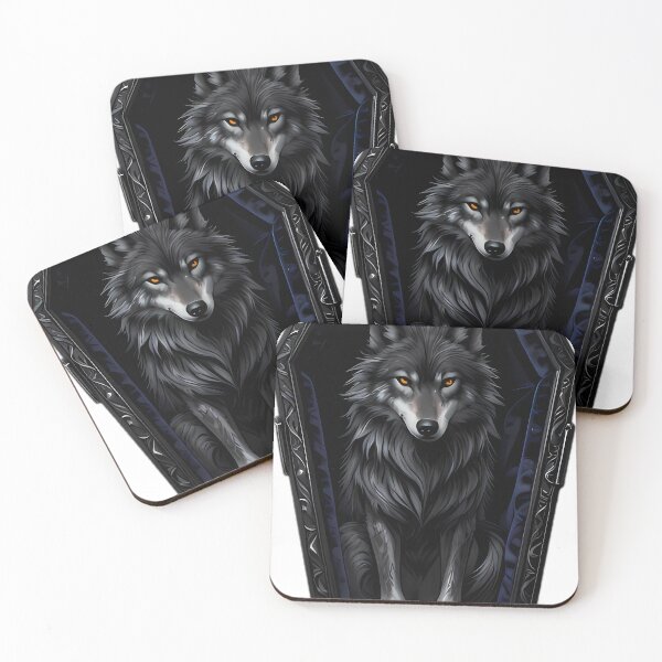 Item preview, Gothic Shadow Wolf Moon Coffin designed and sold by IllumeInk.