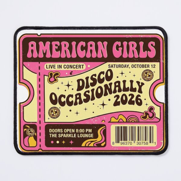 Item preview, American Girls Retro Disco Ticket Stub Graphic designed and sold by So Golden Shop.