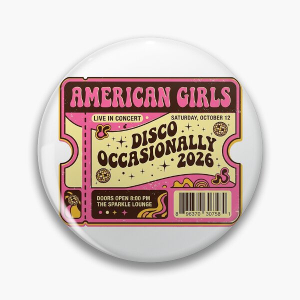 Item preview, American Girls Retro Disco Ticket Stub Graphic designed and sold by So Golden Shop.