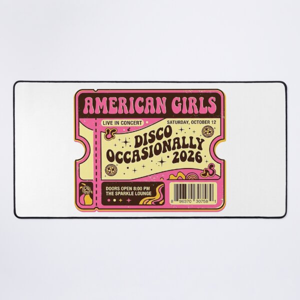 Item preview, American Girls Retro Disco Ticket Stub Graphic designed and sold by So Golden Shop.